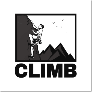 Climbing Climber Posters and Art